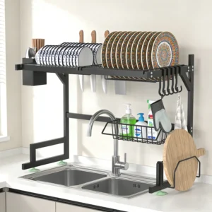 Dish Rack Above Sink - Two-Tier Large Capacity Draining RacK